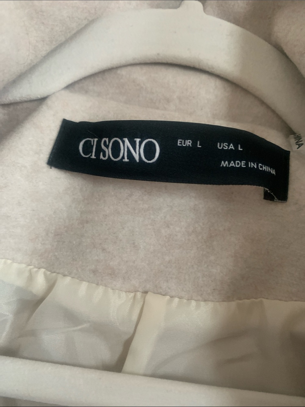 Ci Sono Cream Wool Blend  Utility Jacket with Gold Buttons - Picture 2 of 9